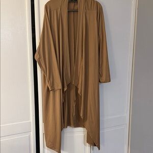 Tan Open Front Drape Cardigan brand new